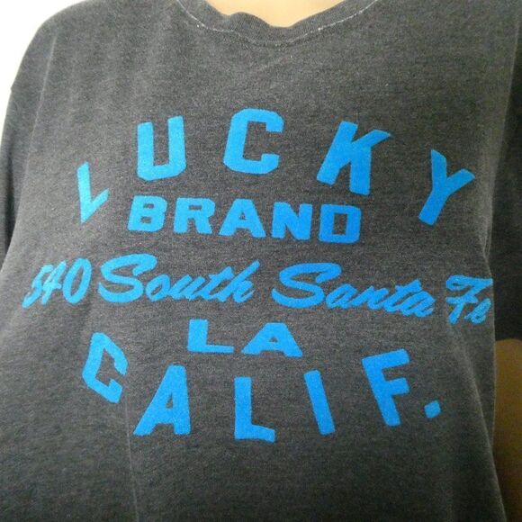 Lucky Brand Los Angeles Distressed Graphic T Shirt - Picture 1 of 8